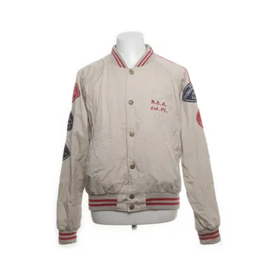 Collegejacka (Beige, Röd, Vit) från Varsity Bomull