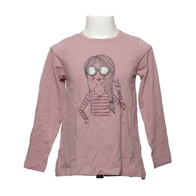 Langærmet t-shirt (Pink) fra Minymo Elastan, Økologisk bomuld
