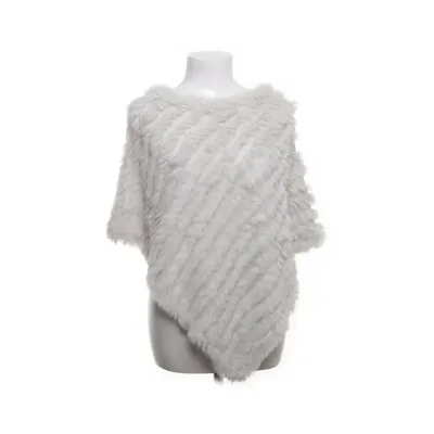 Bont poncho (Grijs) van Soyaconcept Acryl, Konijnenbont