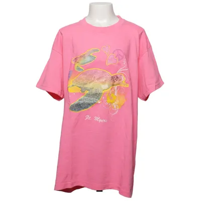 T-shirt (Pink, Flerfarvet) fra Delta Pro Weight Bomuld, Polyester