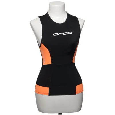 Sport tanktop (Zwart, Oranje) van Orca Elastaan, Polyamide