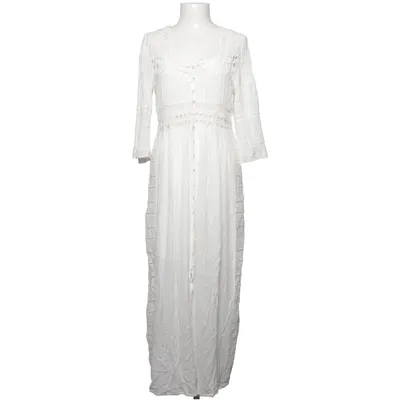 Maxi jurk (Wit) van Vintage Stories Katoen, Modal, Viscose