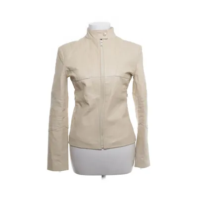 Läderjacka (Beige) från Amoress Skinn