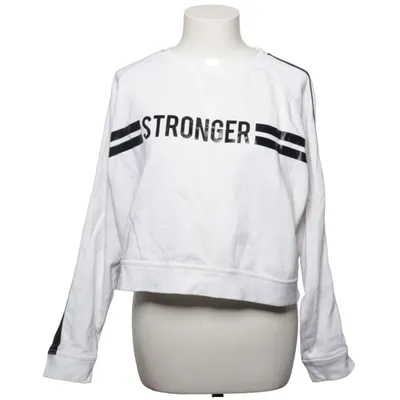 Sweatshirt (Wit, Zwart) van Stronger Katoen, Polyester