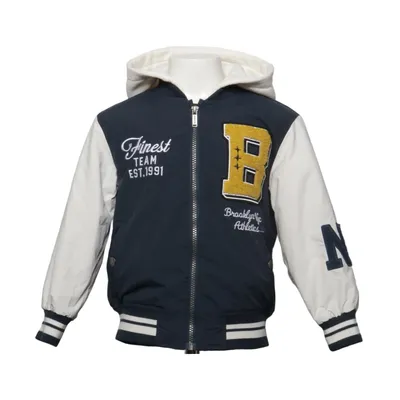 Varsity-jack (Blauw, Wit, Geel) van Reserved Polyester