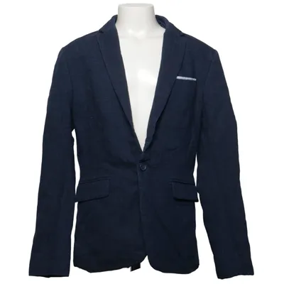Blazer (Bleu) de H&M Coton, Lin, Polyester