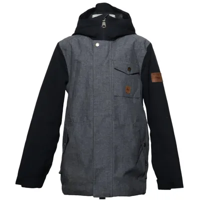 Ski jacket (Gray, Black) from Quiksilver Polyamide, Polyester