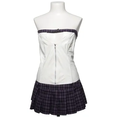 Dress (White, Purple) from Black Level Polyester, Polyurethane