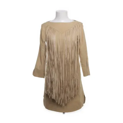 Läderklänning (Beige) från Hunkydory Polyester, Skinn