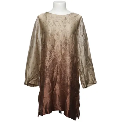 Dress (Beige, Brown) from Guglielminotti Silk