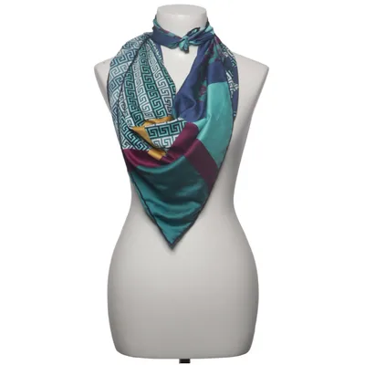 Sjal (Blå, Flerfärgad) från 19V69 Italia by Versace 1969 Polyester