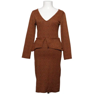 Jurk (Bruin, Zwart) van Collection London Elastaan, Polyester