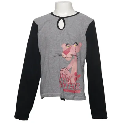 Långärmad t-shirt (Grå, Svart) från Pink Panther Bomull