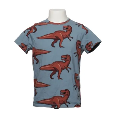 T-shirt (Blå, Brun) fra The Striped Cat Elastan, Økologisk bomuld
