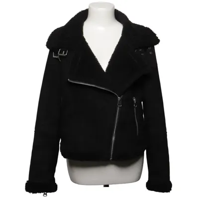 Shearling Jacke (Schwarz) von Zara Basic Outerwear Polyester