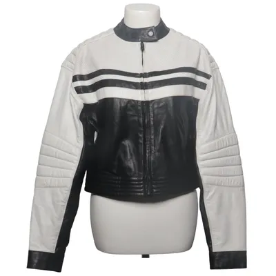Leren jack (Zwart, Wit) van LeGer by Lena Gercke Leer, Polyester