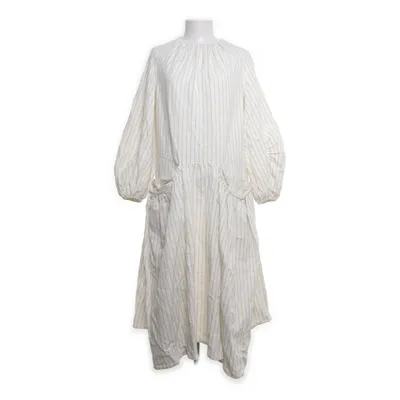 Jeanskjole (Hvid, Sort) fra By Malene Birger Bomuld, Linned