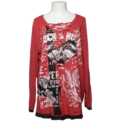 T-shirt à manches longues (Rouge, Multicolore) de Tredy Coton, Élasthane, Viscose