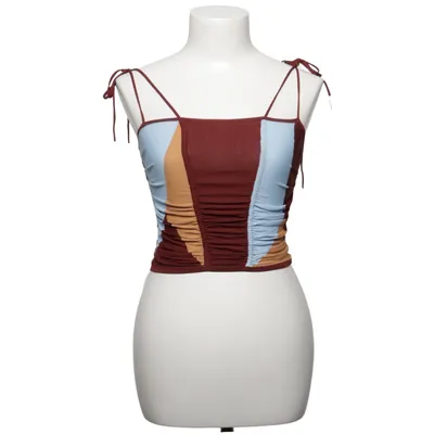 Crop top (Red, Blue, Multicolored) from Zara Polyamide, Viscose