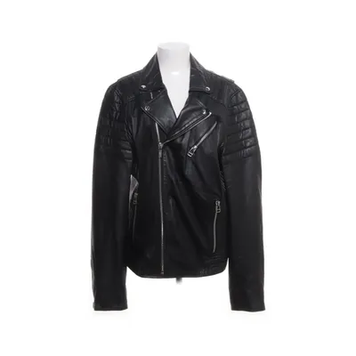 Bikerjack (Zwart) van Goosecraft Katoen, Polyester, Leer