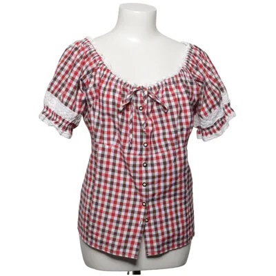Chemisier Dirndl (Rouge, Marron, Blanc) de Fuchs Trachtenmoden Coton, Polyester