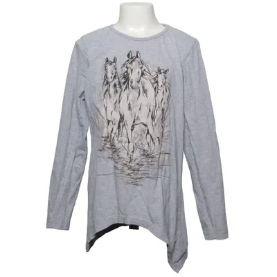 T-shirt à manches longues (Gris) de Yigga Coton, Polyester