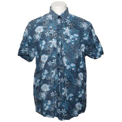 Short sleeve shirt (Blue, White) from Cool Blue Company Cotton