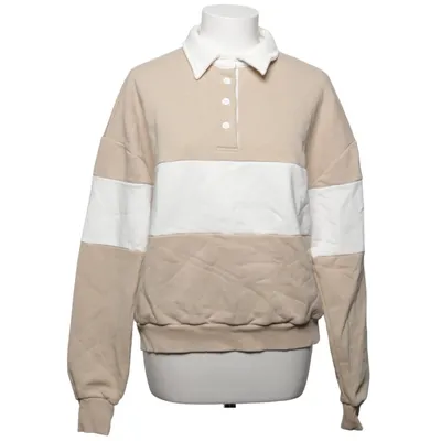 Sweatshirt (Beige, White) from NA-KD Cotton, Polyester