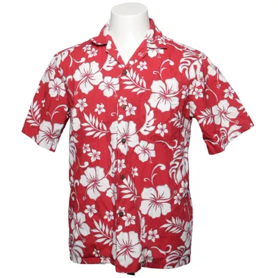 Korte mouwen shirt (Rood, Wit) van Aloha Republic Katoen