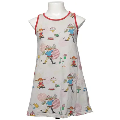 Klänning (Vit, Flerfärgad) från Pippi Långstrump Bomull, Elastan