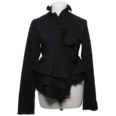 Wrap blouse (Black) from By Malene Birger Cotton, Elastane, Polyamide
