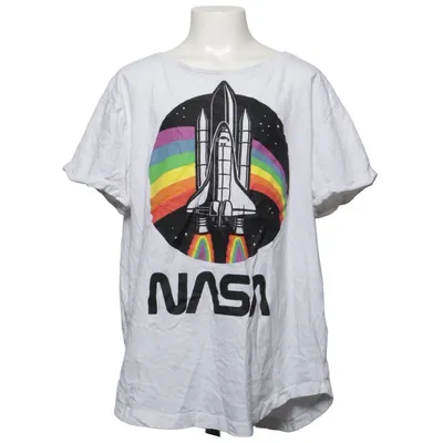 T-shirt (White, Multicolored) from Nasa Cotton