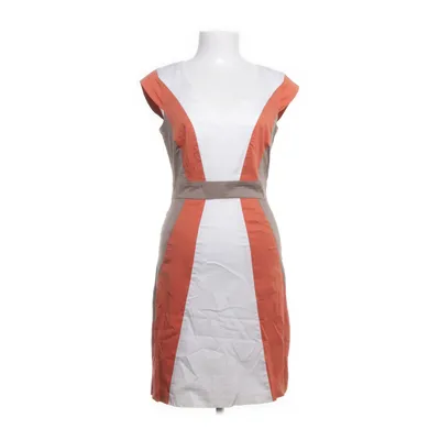 Jurk (Oranje, Wit, Beige) van Akani Mnou Katoen, Elastaan