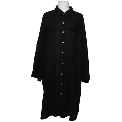 Skjortekjole (Sort) fra Isolde Bomuld, Linned, Viscose