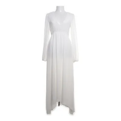 Maxi dress (White) from NA-KD Elastane, Polyester