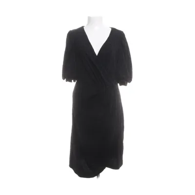 Wrap dress (Black) from Object Metallic fiber, Polyamide