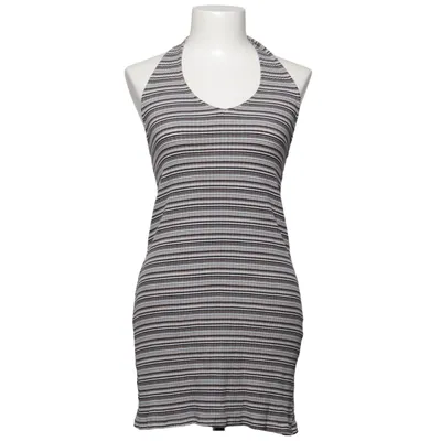 Halterneck dress (Black, White, Blue) from American Eagle Elastane, Viscose