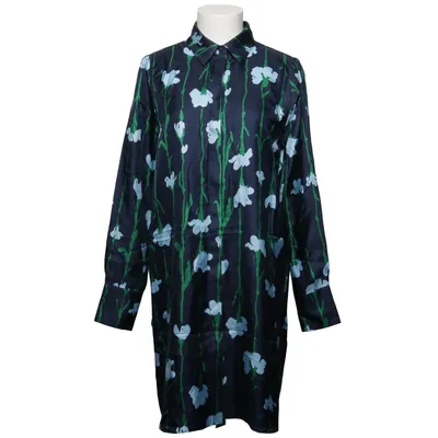 Skjortekjole (Blå, Grøn, Hvid) fra Marimekko Silke