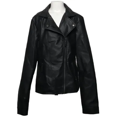 Bikerjacke (Schwarz) von Y.F.K Baumwolle, Polyester, Polyurethan, Viskose