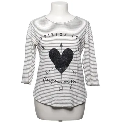 Lange mouwen shirt (Wit, Zwart) van Ckh Katoen, Modal