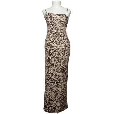 Långklänning (Beige, Svart) från Bershka Elastan, Polyester