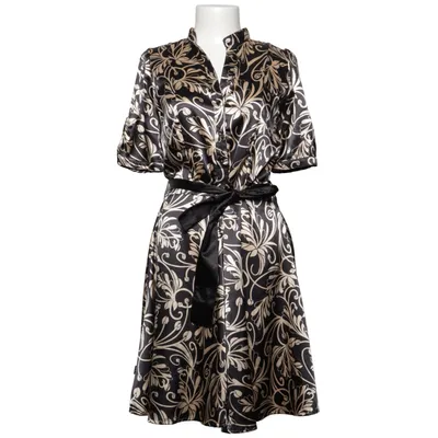 Robe portefeuille (Noir, Beige) de Lingon & Blåbär Élasthane, Polyester