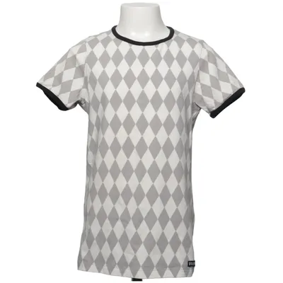 T-shirt (Vit, Grå) från Villervalla Elastan, Ekologisk bomull