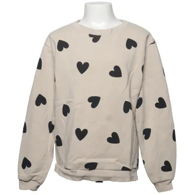 Sweatshirt (Beige, Zwart) van H&M Katoen, Polyester