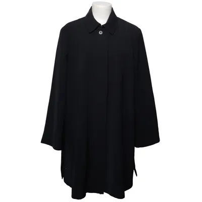 Coat (Black) from Master-Coat Polyester, Viscose