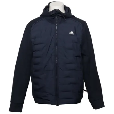 Sports jacket (Blue) from Adidas Cotton, Feather, Recycled polyester