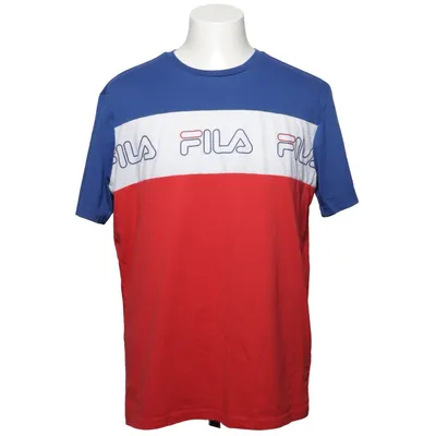 T-shirt (Blue, White, Red) from Fila Cotton, Polyester