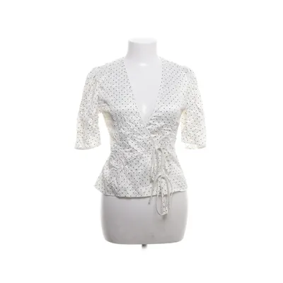 Wikkeltop (Wit, Zwart) van Ganni Elastaan, Polyester