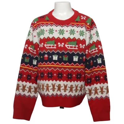 Pull de Noël (Rouge, Blanc, Multicolore) de Carry Acrylique
