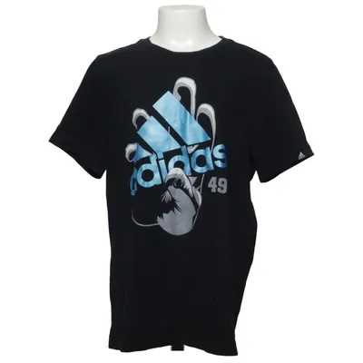 T-shirt (Svart, Blå) från Adidas Bomull, Polyester
